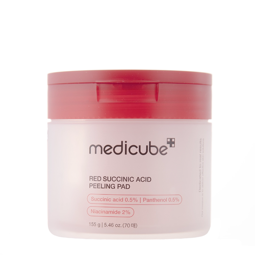 Medicube - Red Succinic Acid Peeling Pad - Exfoliačné tampóny na tvár - 70 ks / 155 g