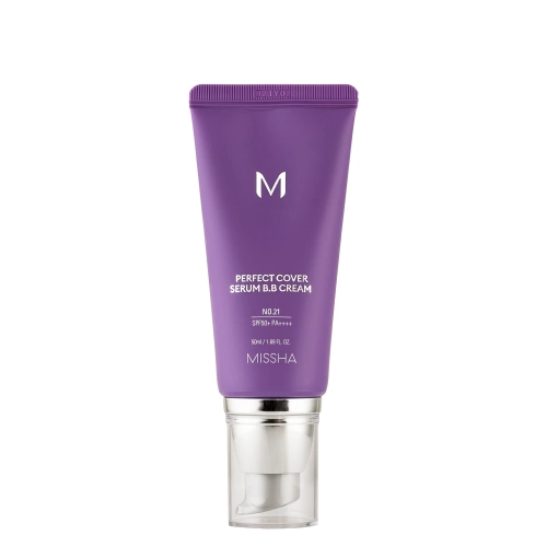 Missha - M Perfect Cover Serum BB Cream SPF50+/PA++++ - Krycí BB krém - sérum - No.21 Light Beige - 50ml