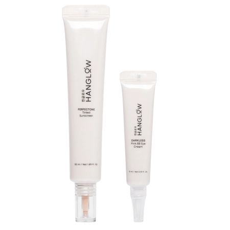 HanGlow - Sada produktov GlowUp Kit 01 - Očný krém - 15 ml + Skrášľujúci SPF krém - 50 ml