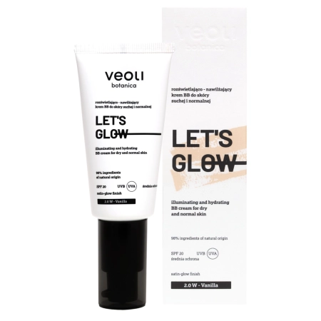 Veoli Botanica - Let's Glow - Rozjasňujúco - hydratačný ľahký BB krém - 2.0W Vanilla - 30ml