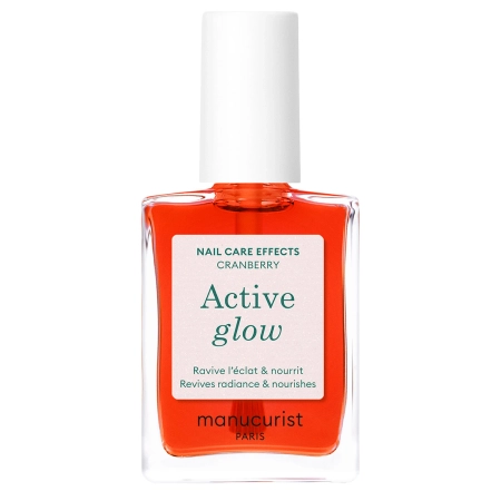Manucurist - Active - Active Glow - Ošetrujúci lak 2v1 - Cranberry - 15ml