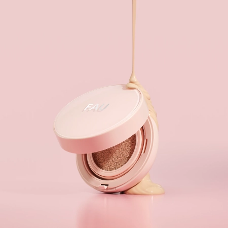 FAU - Skin Solution Cushion - Upokojujúci make-up v hubke s náhradnou náplňou- 15g+15g