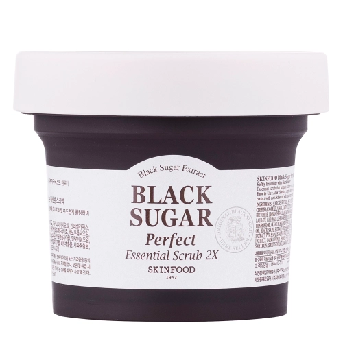 Skinfood - Black Sugar Perfect Essential Scrub 2X - Peelingová maska s hnedým cukrom - 210g