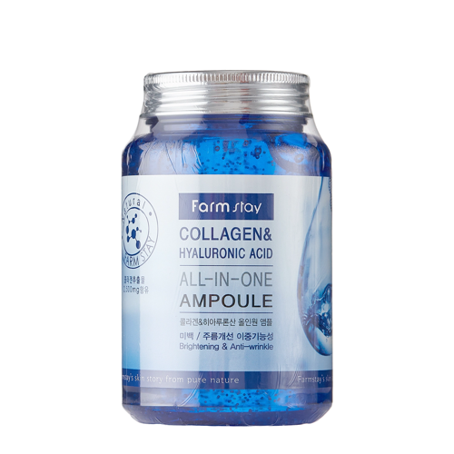Farmstay - Collagen & Hyaluronic Acid All-In-One Ampoule - Hydratačné sérum s kolagénom a kyselinou hyalurónovou - 250 ml