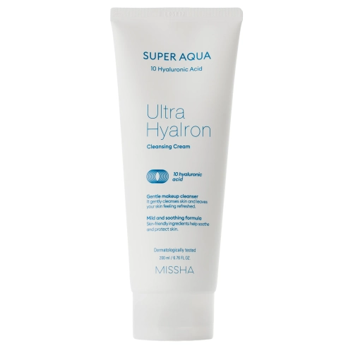 Missha - Super Aqua Ultra Hyalron Cleansing Cream - Čistiaci krém s kyselinou hyalurónovou - 200ml