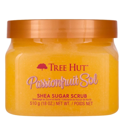 Tree Hut - Shea Sugar Scrub Passionfruit Sol - Cukrový telový peeling Marakuja - 510g