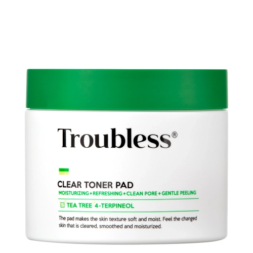 Troubless - Clear Toner Pad - Exfoliačné tampóny na tvár - 60ks