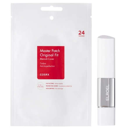 ELROEL Deep SOS Patch Set - Sada pre aknóznu pleť - Make-up v tyčinke s SPF 13g + Lokálne náplasti na akné 24ks
