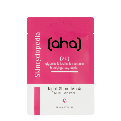 Skincyclopedia - Sheet Mask Aha & Pha 5% - Vyhladzujúca plátienková maska - 1 ks/20 ml