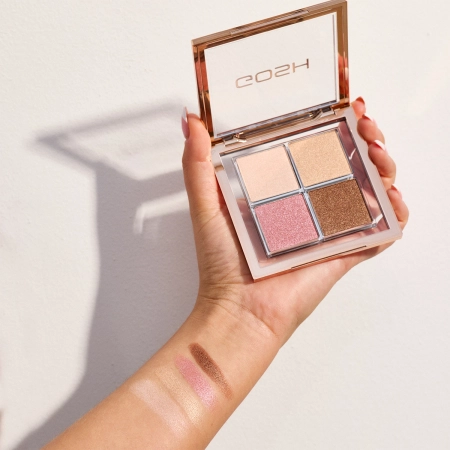 GOSH - Glow Palette - Paleta rozjasňovačov na tvár - 001 Fourfilled - 11,6g