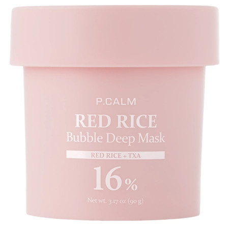 P.Calm - Red Rice Bubble Deep Mask - Upokojujúco-čistiaca bublinková maska - 90g