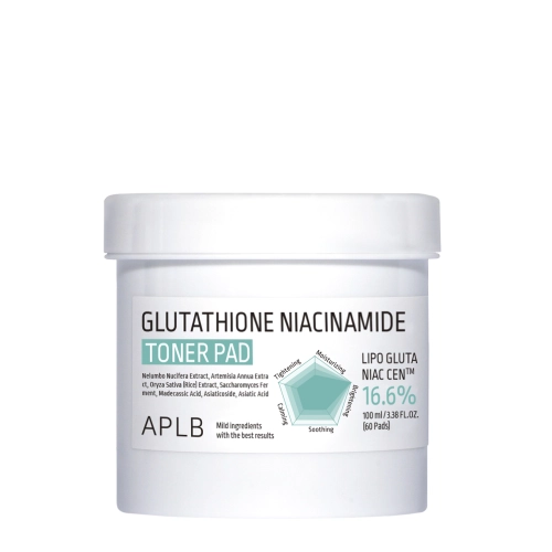 APLB - Glutathione Niacinamide Toner Pad - Rozjasňujúce tampóny na tvár - 60ks/100ml