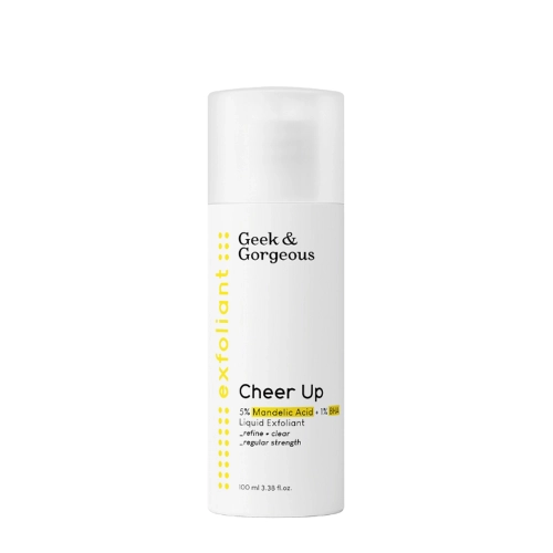 Geek & Gorgeous - Cheer Up - Stredne silný exfoliant pre zmiešanú a aknóznu pleť s 6% mandľovou kyselinou a BHA - 100ml