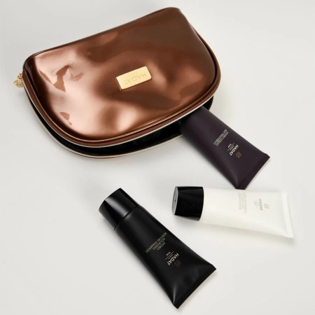Hadat - Hydro Silk Hair Set - Hodvábna sada na vlasy - Kozmetická taštička - Šampón 70ml + Kondicionér70ml + Maska 70ml
