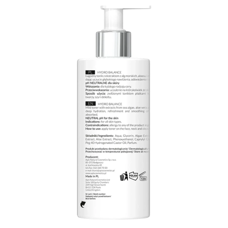Apis - Professional - Hydro Balance - Moisturizing Toner with Sea Algae - Hydratačné tonikum s morskými riasami - 500ml