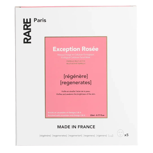Rare Paris - Exception Rosée Box - Regeneračná plátienková maska - 5 x 23 ml