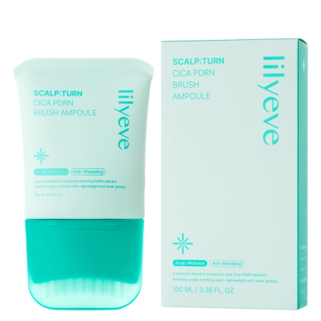 lilyeve - Scalp:Turn Cica PDRN Brush Ampoule - Sérum na pokožku hlavy proti lupinám - 100ml
