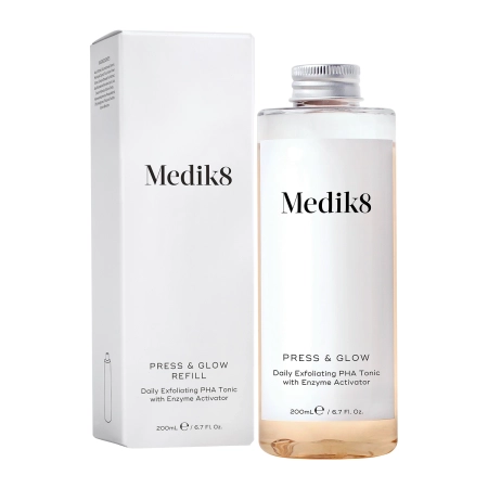 Medik8 - Press&Glow - Tonikum s PHA kyselinou a aktivátorom exfoliačných enzýmov - náhradná náplň bez pumpičky - 200ml