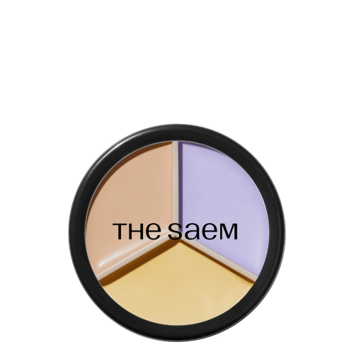 The Saem - Cover Perfection Triple Pot Concealer - Trojitý korektor v palete - 04 Tone Up Beige - 13.5g