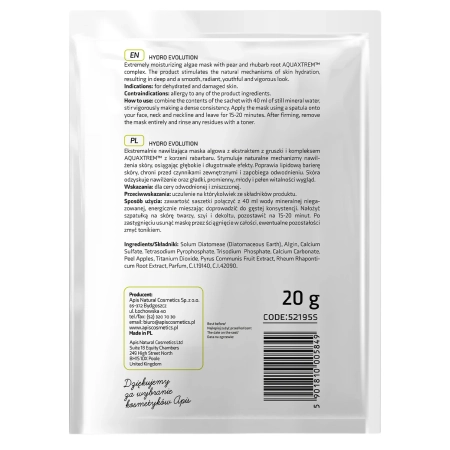 Apis - Hydro Evolution - Hydratačná alginátová maska s hruškou a rebarborou AQUAXTREM™ - 20g