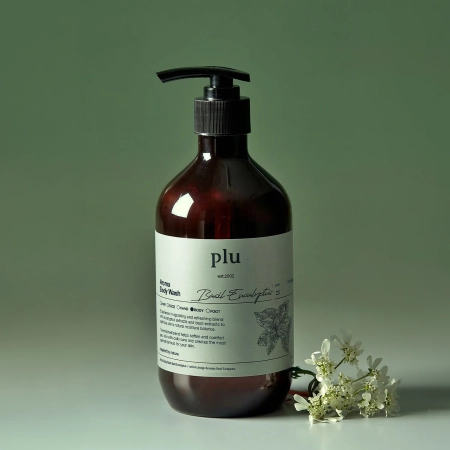 plu - Aroma Body Wash - Sprchový gél - Basil Eucalyptus - 500g