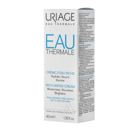 Uriage - Eau Thermale Rich Water Cream - Bohatý, aktívne hydratačný krém - 40 ml