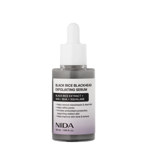NIDA - Black Rice Blackhead Exfoliating Serum - Exfoliačné sérum na tvár s extraktom z čiernej ryže - 50ml