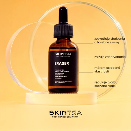 SkinTra - Eraser - Sérum proti sfarbeniam s 10% vitamínom C - 30 ml 