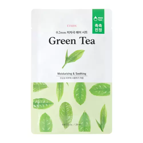 Etude House - 0.2mm Therapy Air Mask - Green Tea - Čistiaco - vyhladzujúca plátienková maska s extraktom zo zeleného čaju - 20ml