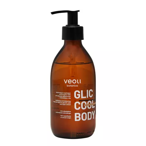 Veoli Botanica - Glic Cool Body - Exfoliačno-regulačný čistiaci gél na telo - 280ml