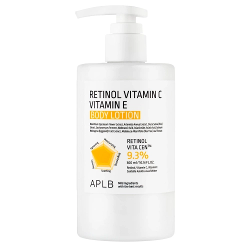 APLB - Retinol Vitamin C Vitamin E Body Lotion - Spevňujúci a vyhladzujúci telový balzam s retinolom a vitamínmi C a E - 300ml