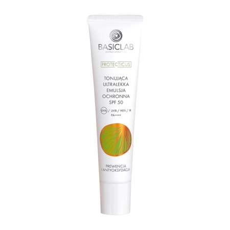 BasicLab - Tónovacia ultraľahká ochranná emulzia SPF50 PA ++++ - 40 ml