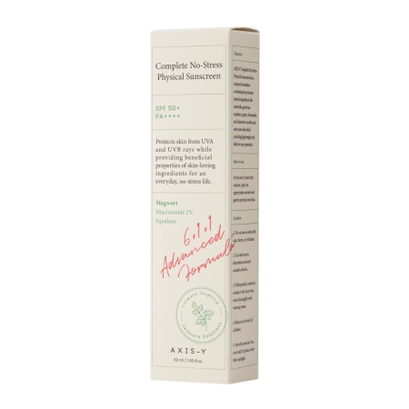 Axis-y - Complete No-Stress Physical Sunscreen SPF50+/PA++++ - SPF krém s minerálnymi filtrami - 50 ml