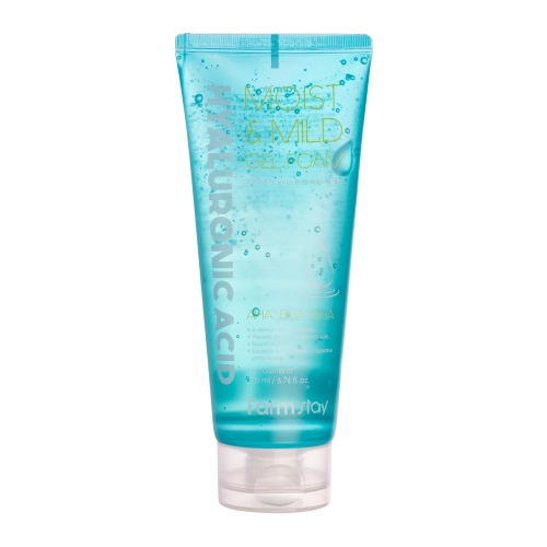 Farmstay - Hyaluronic Acid Moist & Mild Gel Foam - Hydratačná jemná čistiaca pena s kyselinou hyalurónovou - 200ml