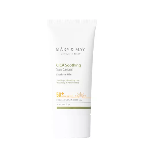 Mary&May - Cica Soothing Sun Cream SPF50+/PA++++ - Upokojujúci a hydratačný opaľovací krém - 50ml