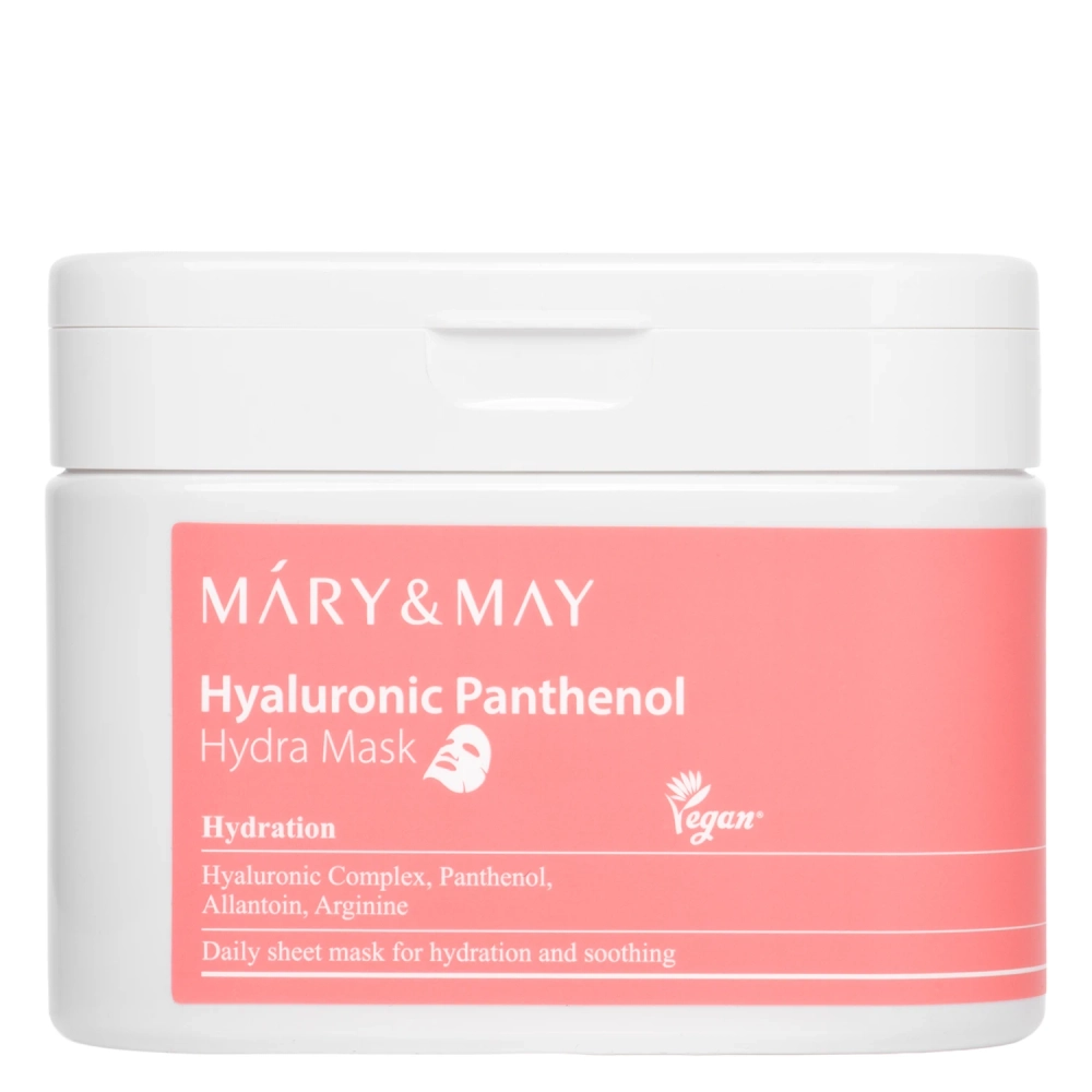 Mary&May - Hyaluronic Panthenol Hydra Mask - Sada hydratačných plátienkových masiek na tvár - 30 ks
