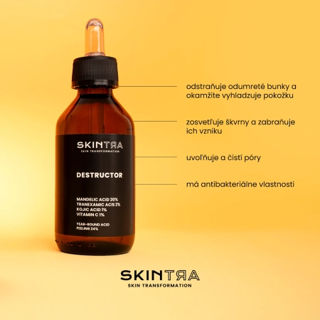 SkinTra - Destructor - Celoročný kyselinový peeling 24% - 30ml