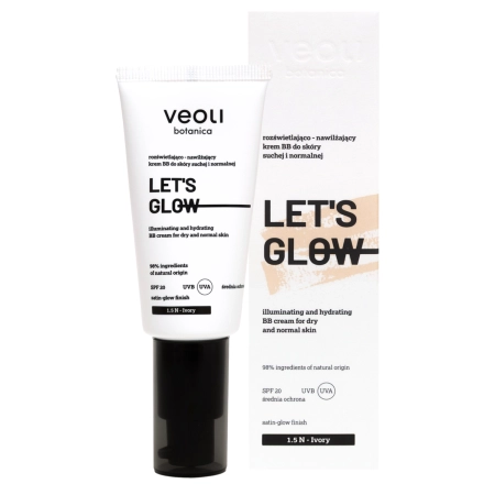 Veoli Botanica - Let's Glow - Rozjasňujúco - hydratačný ľahký BB krém - 1.5N Ivory - 30ml