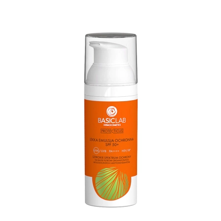 BasicLab - Prevencia a antioxidácia - Ľahká ochranná emulzia s SPF50+ PPD 52,3 - 50 ml
