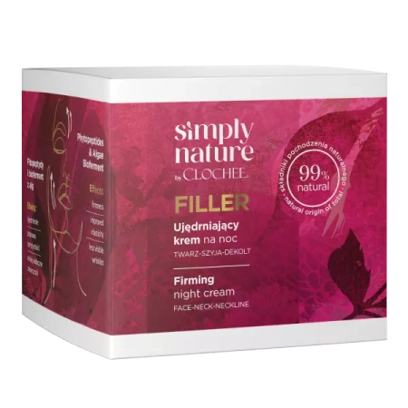 Clochee - Simply Nature Filler - Spevňujúci nočný krém - 50ml