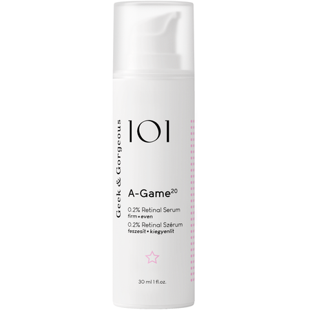 Geek & Gorgeous - A-Game 20 - Sérum proti vráskam s retinalom 0,2% a ektoínom - 30ml