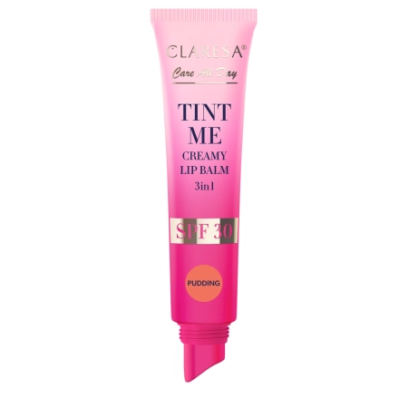Claresa - Tint Me Creamy Lip Balm 3in1 SPF 30 - Farebný balzam na pery s SPF 30 - Pudding - 12 ml