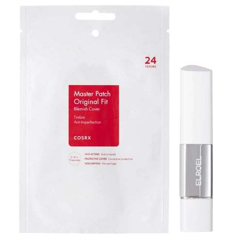 ELROEL Deep SOS Patch Set - Sada pre aknóznu pleť - Make-up v tyčinke s SPF 13g + Lokálne náplasti na akné 24ks