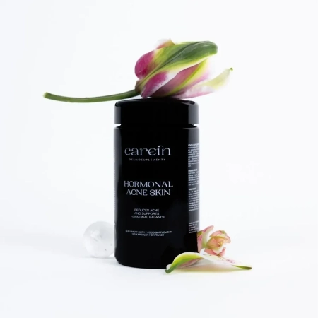 Carein - Hormonal Acne Skin - Dermosuplement - Vitamíny pre redukcia akné a podporu hormonálnej rovnováhy - 120 kapsúl