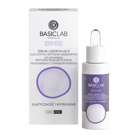 BasicLab - Esteticus - Elasticita a obnova - Spevňujúce sérum s 0,5 % peptidov medi - 30 ml