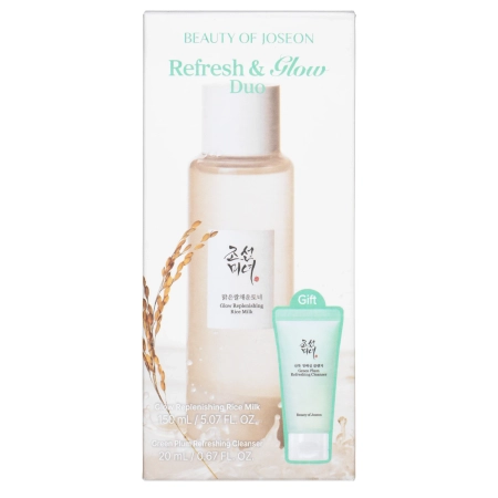 Beauty of Joseon - Refresh & Glow Duo - Sada pre starostlivosť o pleť - Čistiaci gél 150ml + Ryžové tonikum 20ml