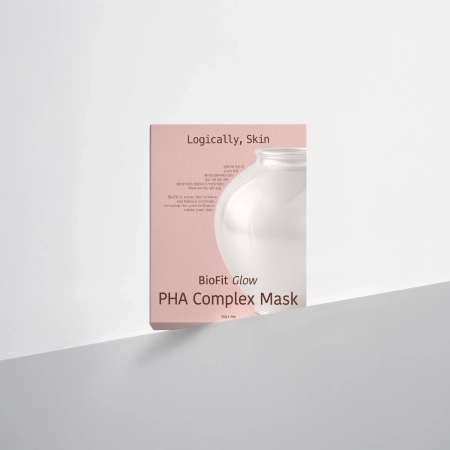 Logically, Skin - Skin BioFit Glow PHA Complex Mask - Plátienková pleťová maska s PHA kyselinou - 25g