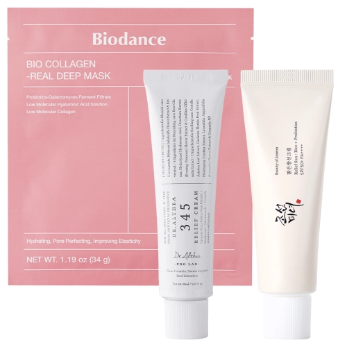 Sada - Skin Balance Set - Prebiotický SPF 50+ krém - 50 ml + Ľahký regeneračný krém - 50 ml + Hydrogélová plátienková maska - 34 g