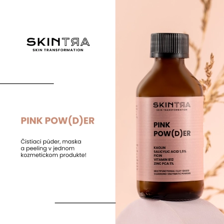 SkinTra - Pink Pow(d)er - Multifunkčný čistiaci enzymatický ílový prášok - 40g