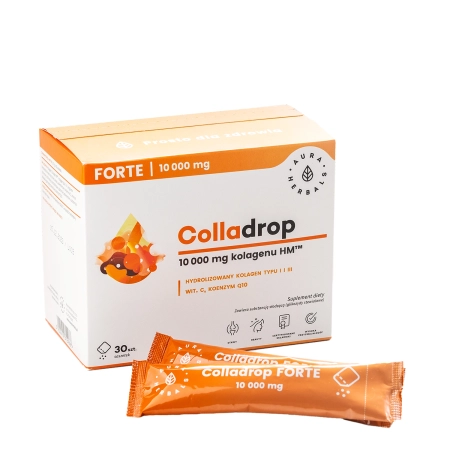 Aura Herbals - Colladrop Forte - Morský kolagén 10000 mg - Vrecká - 30 ks x 10,7g